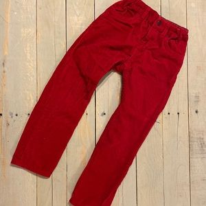 L.O.G.G., H&M, size 6, red corduroy, pants. EUC